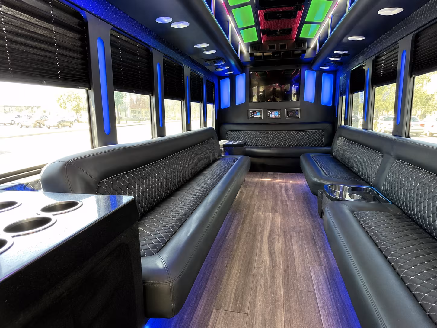 bethlehem 15 passenger party bus inside
