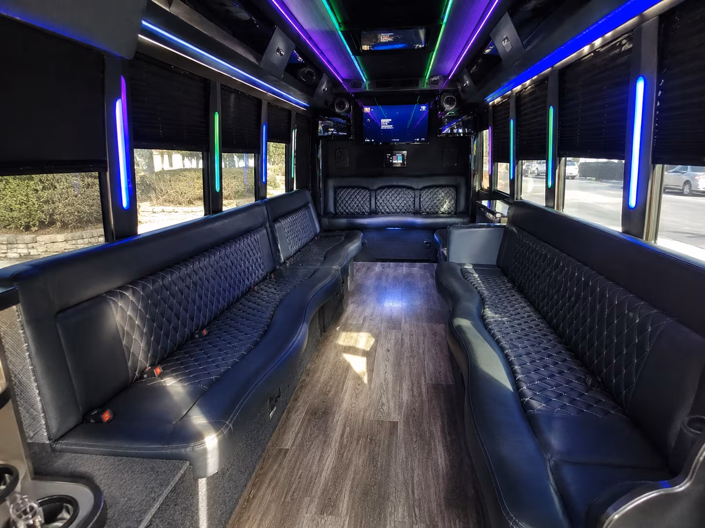 bethlehem 15 passenger party bus interior