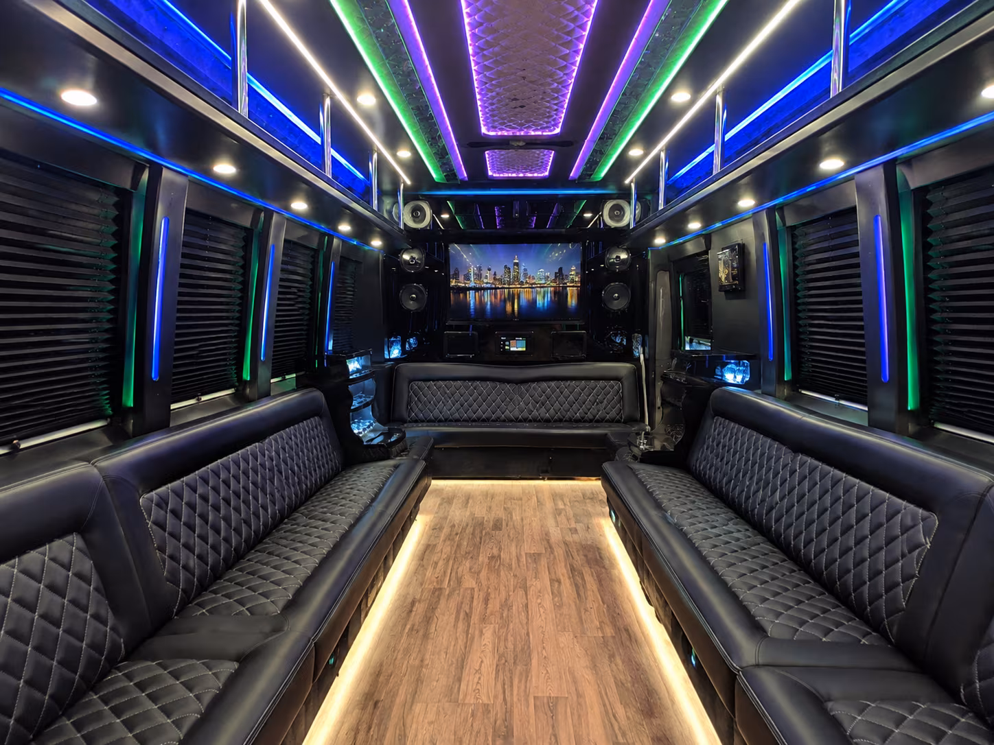 bethlehem 25 passenger party bus interior