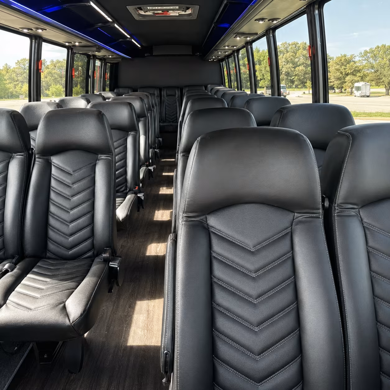 bethlehem 28 passenger minibus inside