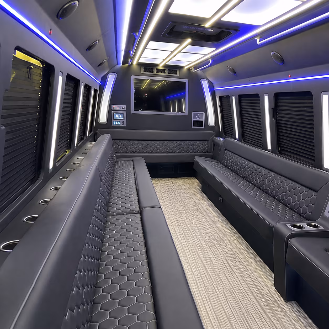 bethlehem 40 passenger party bus inside