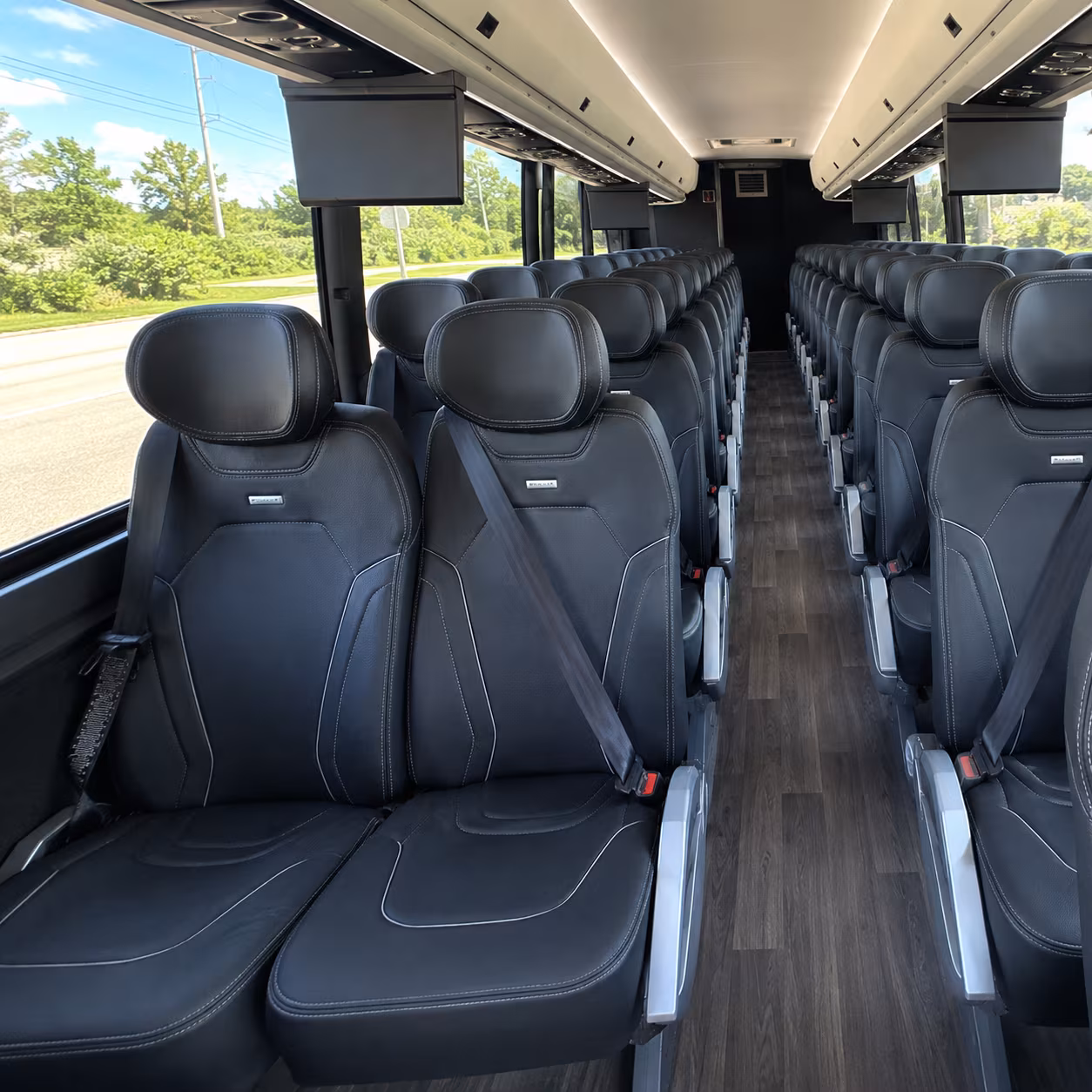 bethlehem 47 passenger charter bus inside